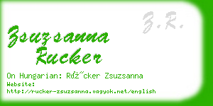 zsuzsanna rucker business card